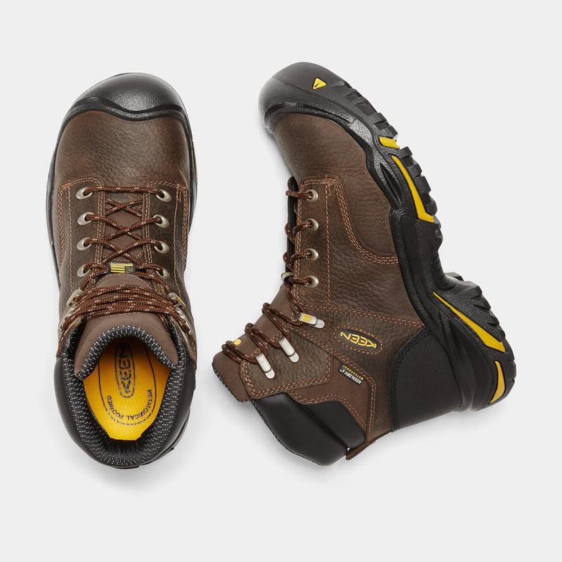 Botas De Trabajo Keen Hombre Colombia - Keen Mt Vernon 6" Soft Toe Marrones (WJLZF6357)